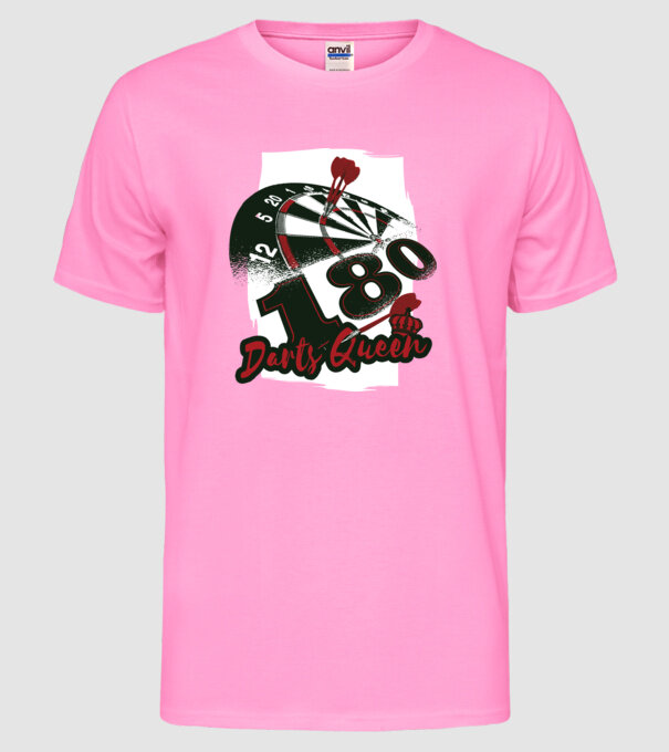 Regina Darts model roz neon pe tricou