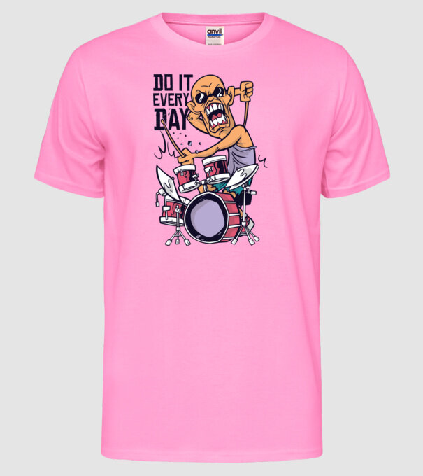 Bate tobele în fiecare zi model roz neon pe tricou