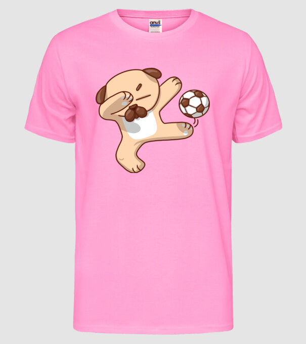Cățel fotbalist DAB model roz neon pe tricou