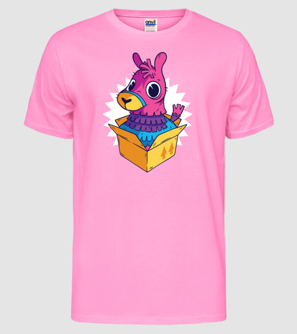 Fortnite Llama model roz neon pe tricou