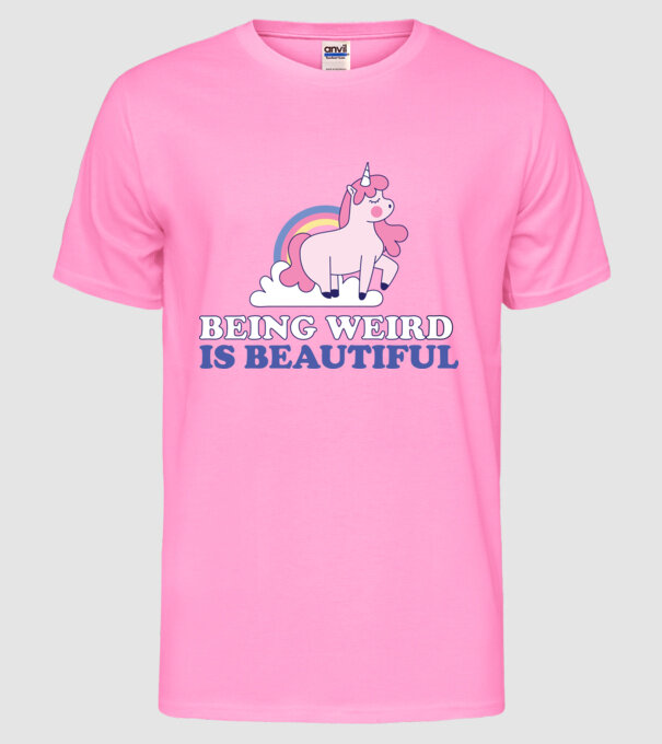 A fi ciudat este minunat Unicorn model roz neon pe tricou