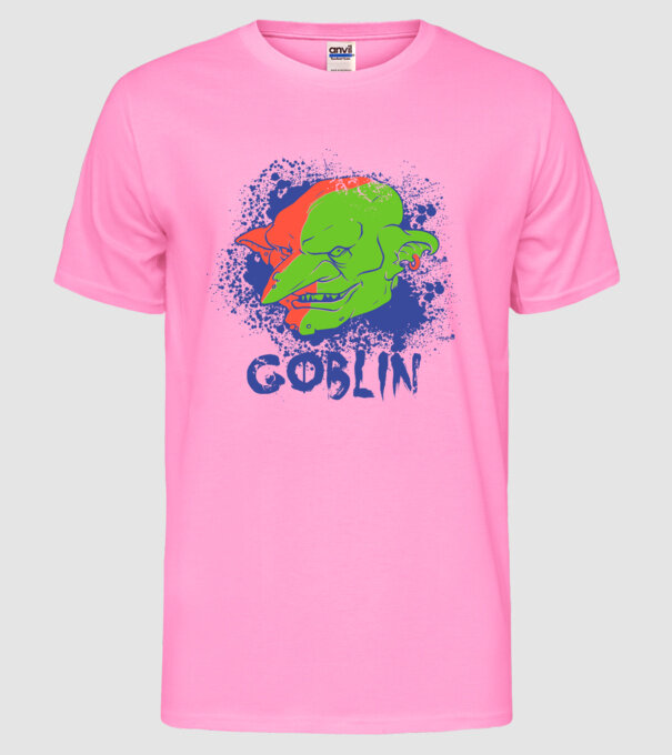 Goblin model roz neon pe tricou