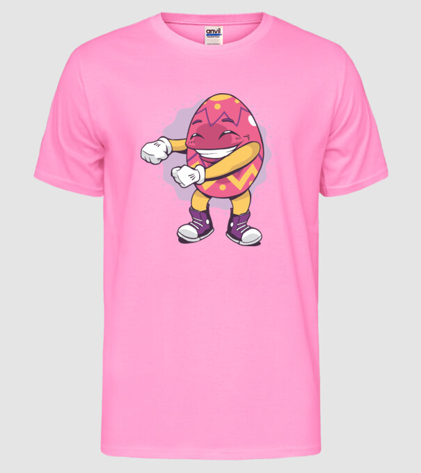 Ouă de Paște DAB model roz neon pe tricou