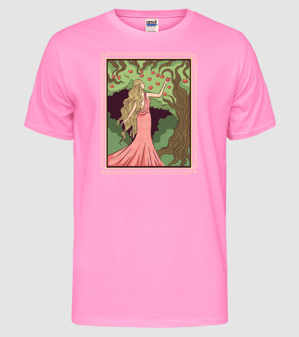 Zeița Idunna model roz neon pe tricou