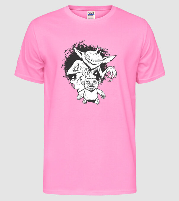 Umbră înfricoșătoare model roz neon pe tricou