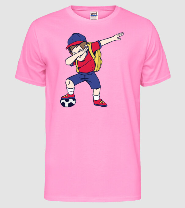 Școlar Fotbalist DAB model roz neon pe tricou