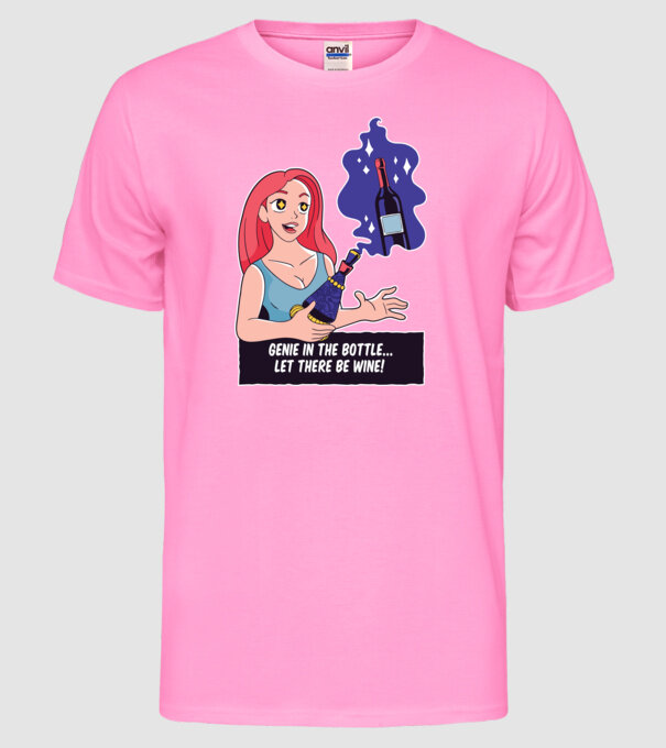 Dorința mea, să fie vin model roz neon pe tricou