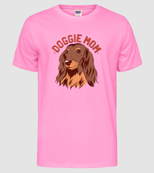 Mamă de Câine model roz neon pe tricou
