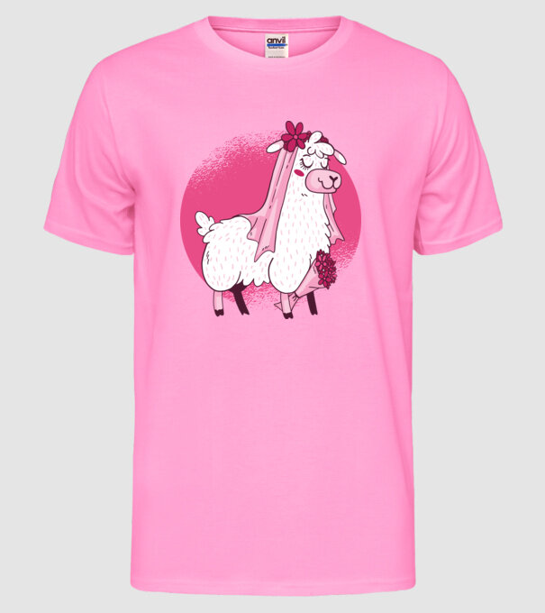 Mireasa Llama pentru petrecerea burlăcițelor model roz neon pe tricou
