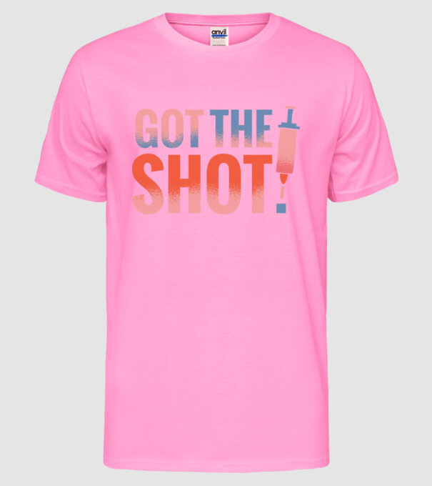 Am fost vaccinat model roz neon pe tricou