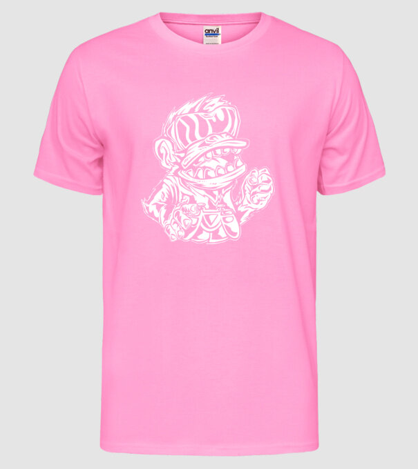 Maimuța Gamer furioasă model roz neon pe tricou