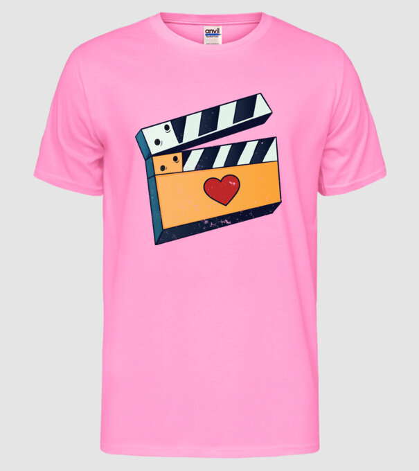 Cinema Film model roz neon pe tricou