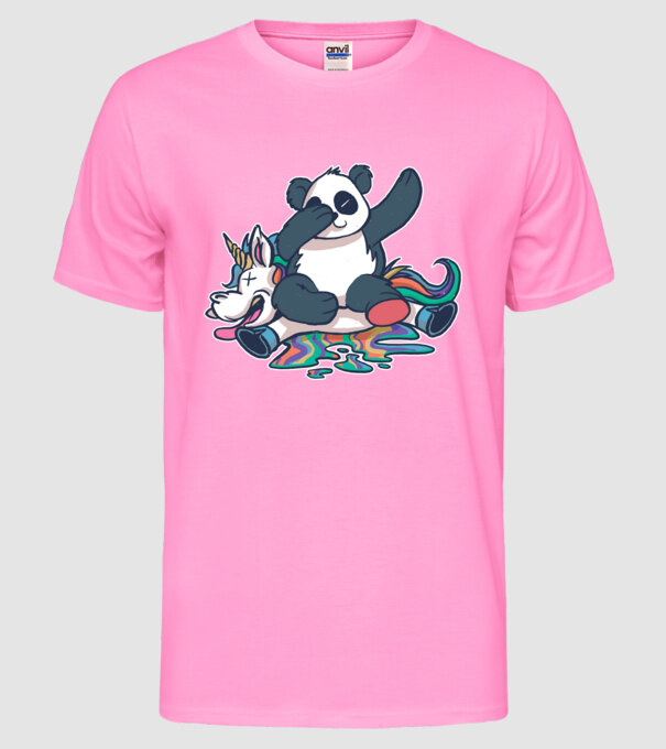 Panda DAB Unicorn model roz neon pe tricou