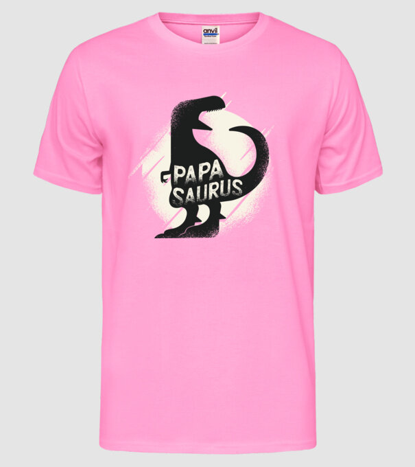 papasaurus model roz neon pe tricou