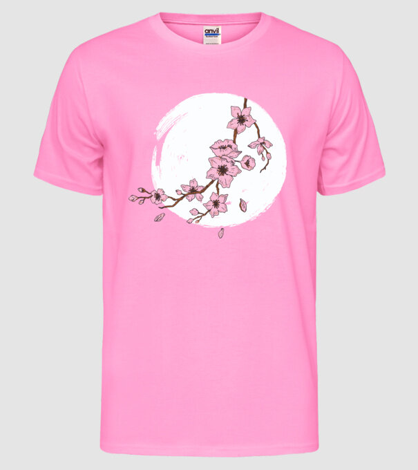 Înflorire de primăvară model roz neon pe tricou