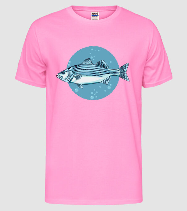 Biban de mare model roz neon pe tricou