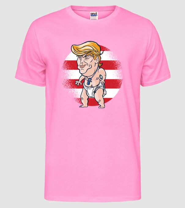 Trump Baby tricou amuzant model roz neon pe tricou