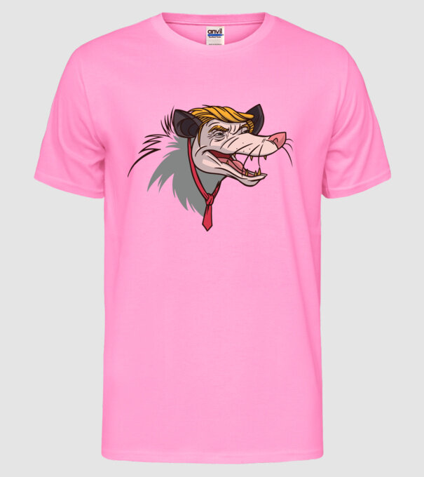 Trump Opossum model roz neon pe tricou