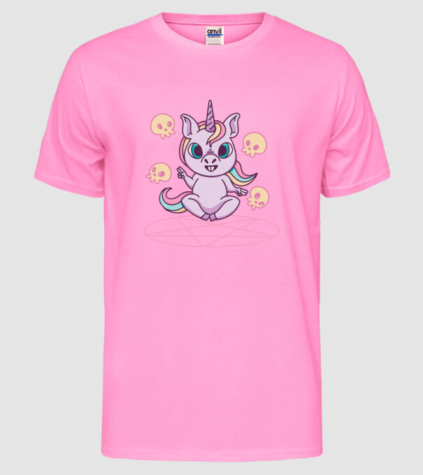 Unicorn invocare model roz neon pe tricou