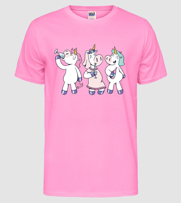 Unicorn Mireasă Petrecerea burlăcițelor model roz neon pe tricou