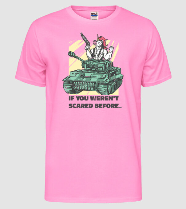 Unicorn Tanc model roz neon pe tricou