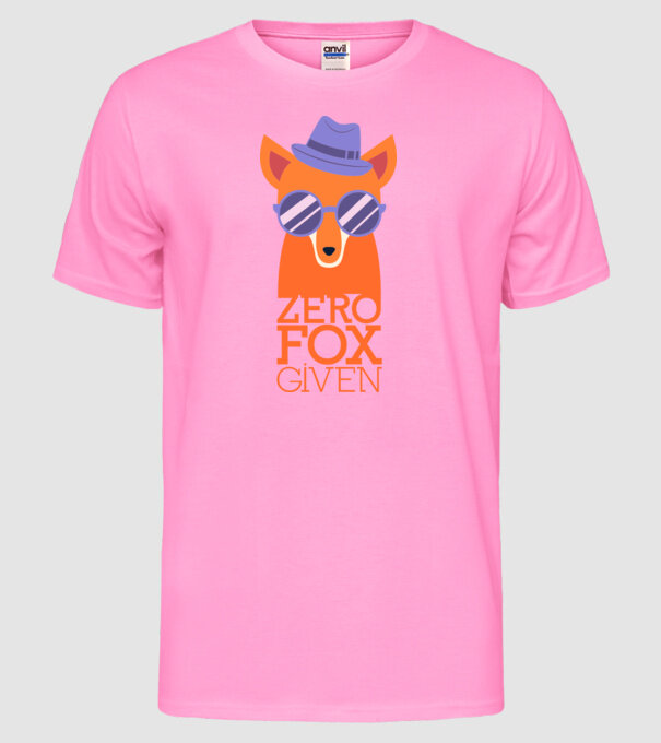 Zero Fox Given model roz neon pe tricou
