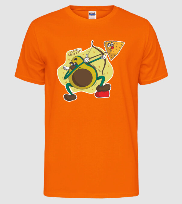 Dragoste de Avocado model portocaliu neon pe tricou