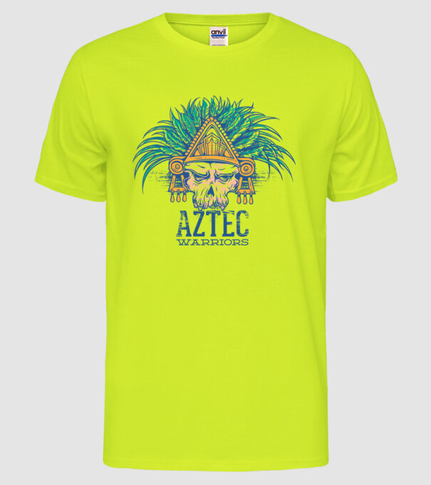 Aztec Warriors model galben neon pe tricou