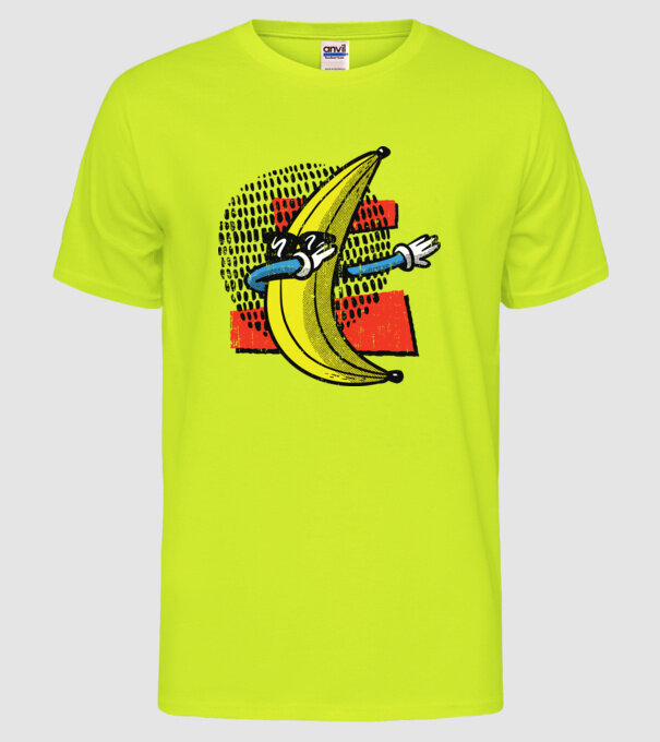 Banană DAB model galben neon pe tricou