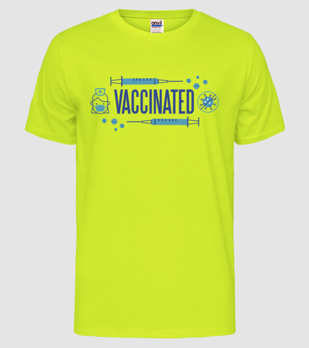 Sunt vaccinat model galben neon pe tricou