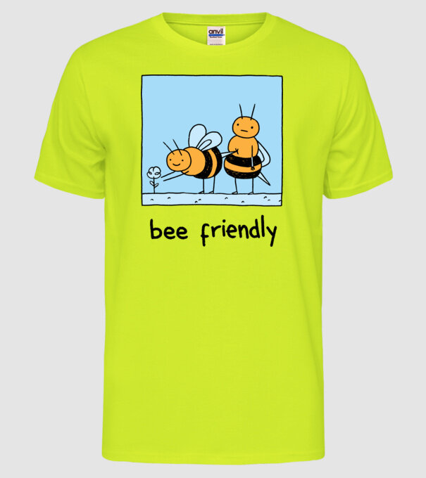 Bee friendly model galben neon pe tricou