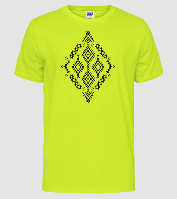 Berbere Symbol model galben neon pe tricou