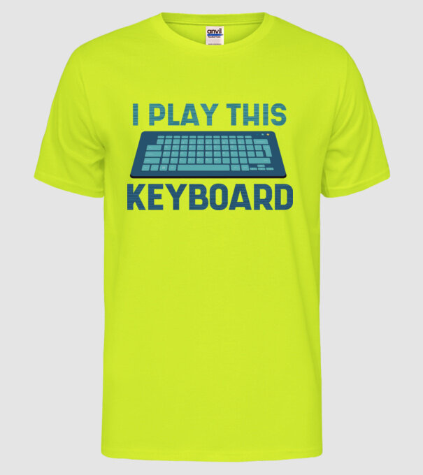 Tastatura Gamer model galben neon pe tricou
