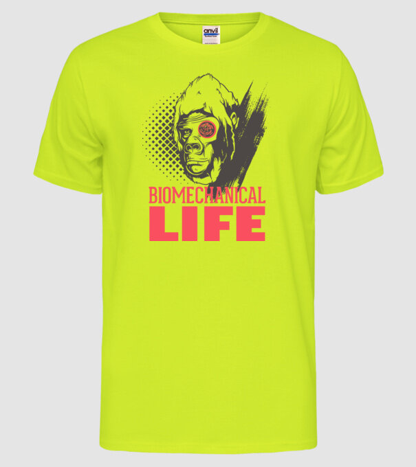 Biomechanical Life 2 model galben neon pe tricou