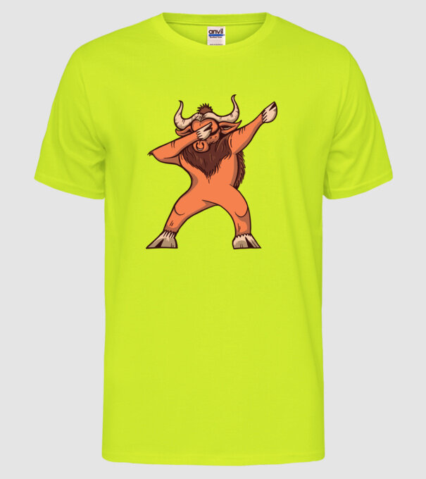 Bivol DAB model galben neon pe tricou