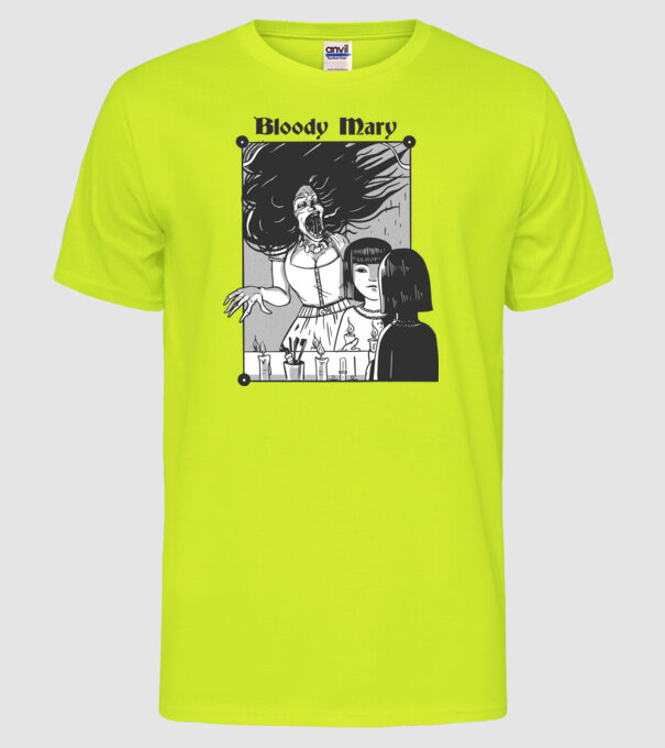 Bloody Mary model galben neon pe tricou