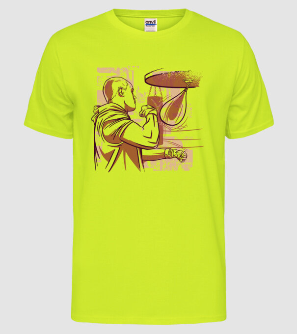 Pugilist model galben neon pe tricou