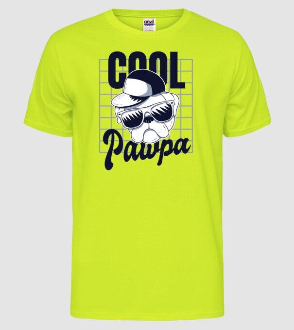 Cool Pawpa model galben neon pe tricou