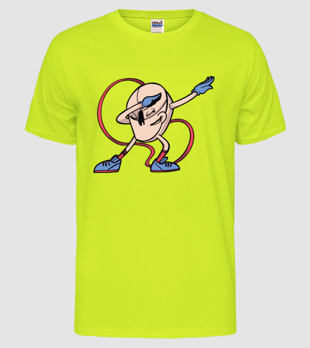 Șoarece DAB model galben neon pe tricou