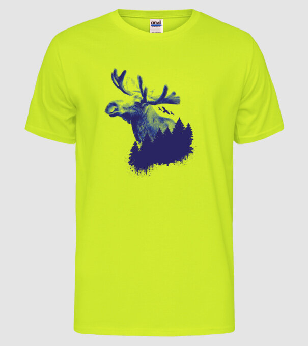 Elan model galben neon pe tricou