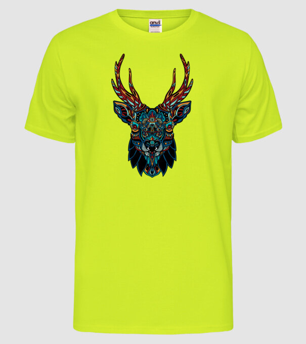 Elan model galben neon pe tricou