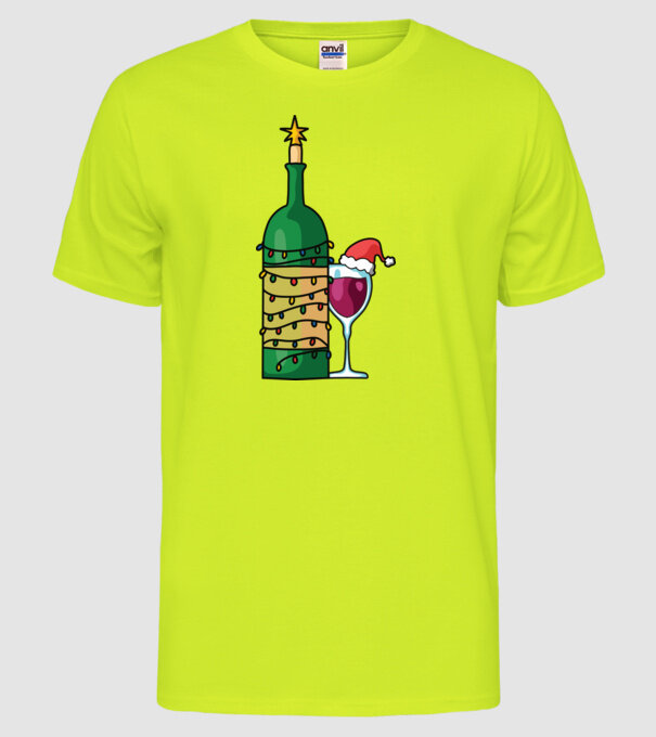 Vin de Crăciun model galben neon pe tricou