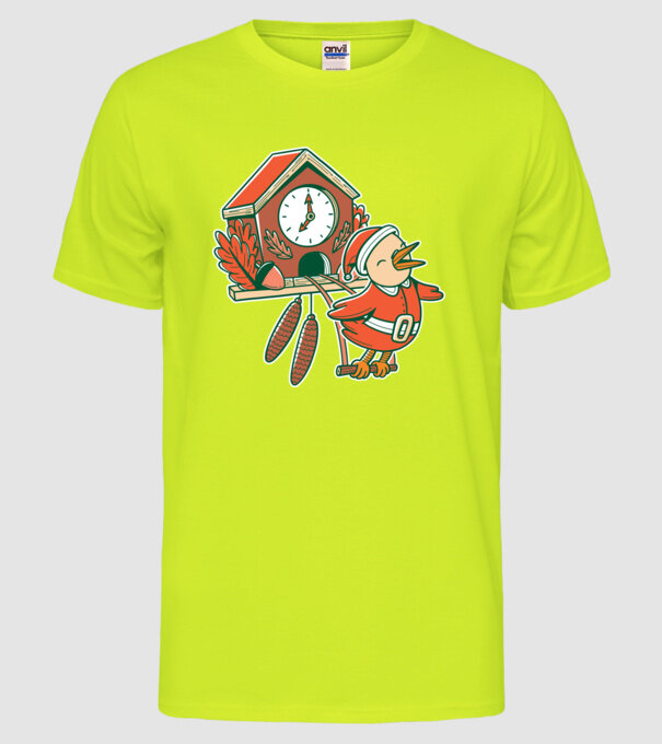 Cuc de Crăciun model galben neon pe tricou