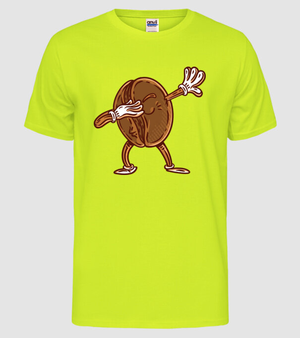 Cafea DAB model galben neon pe tricou