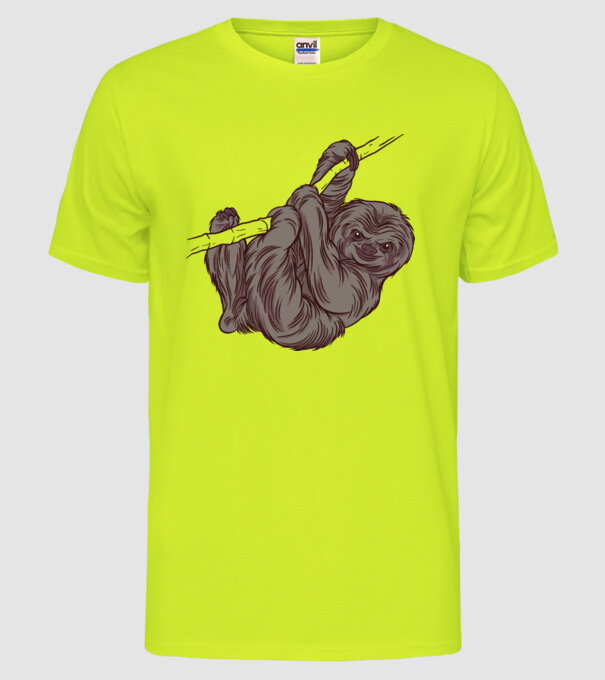 Leneș model galben neon pe tricou
