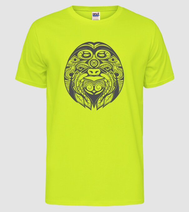 Motiv Leneș model galben neon pe tricou