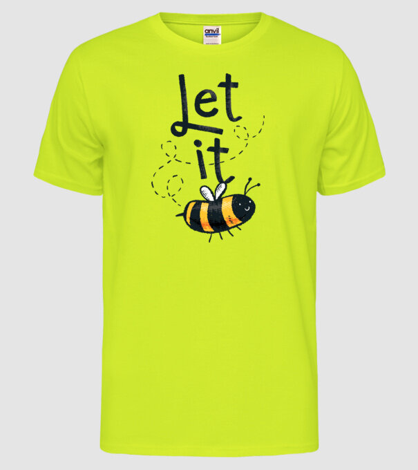 Let it bee - Apicultor model galben neon pe tricou