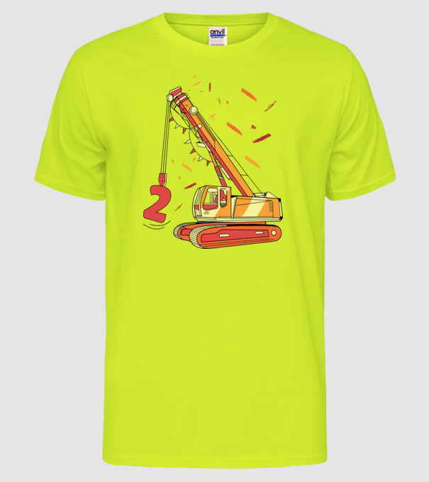 Prindere 2nd Birthday model galben neon pe tricou