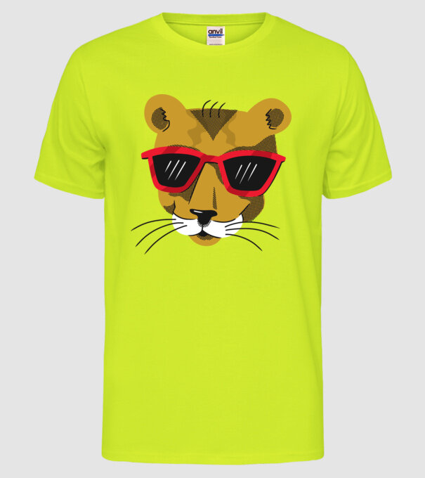 Leu cool model galben neon pe tricou