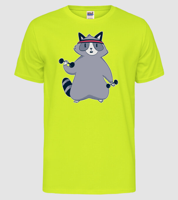 Raton antrenament model galben neon pe tricou